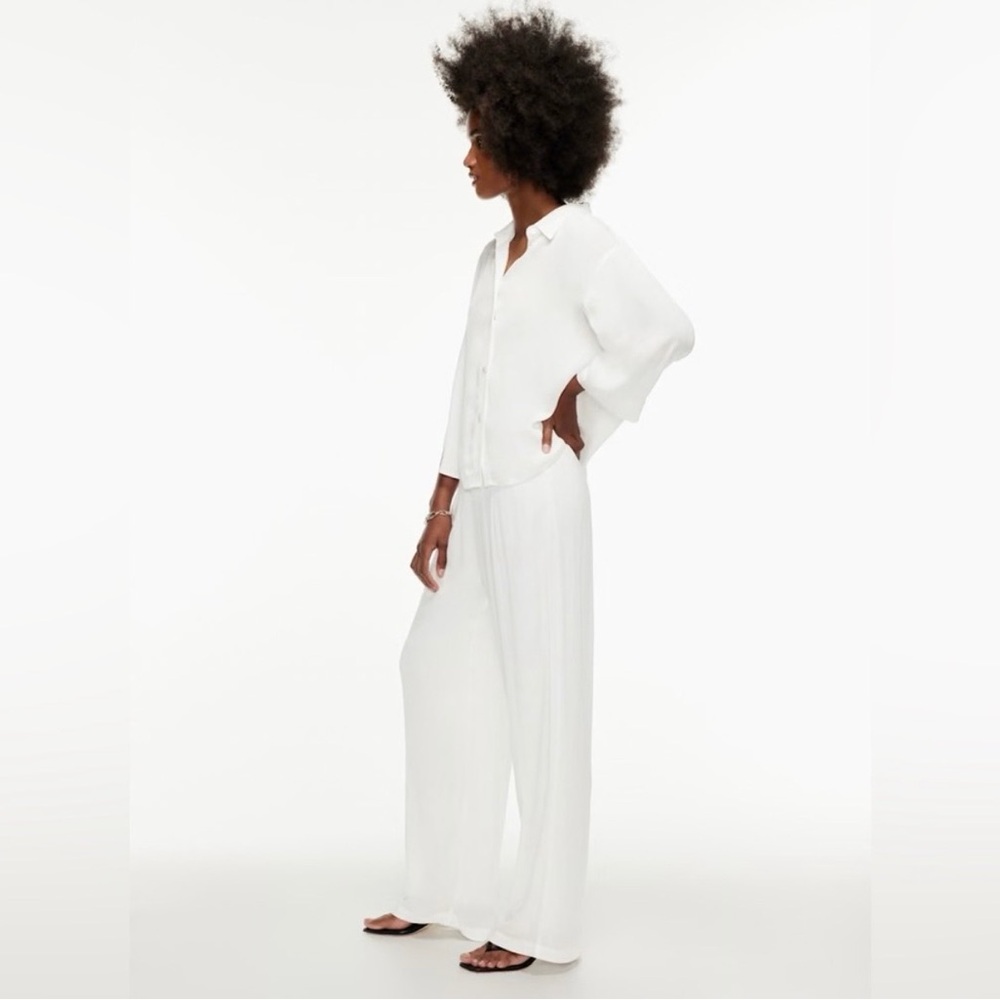 Aritzia Babaton ECOVERO™ Relaxed Straight-Leg Pants - Cream/Ivory - Size Small - Picture 3 of 16